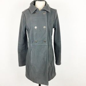 Athleta Double Breasted Fleece Trench Coat